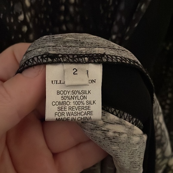 Ulla Johnson Grey V-Neck  Python Print Midi Dress - Picture 3 of 10